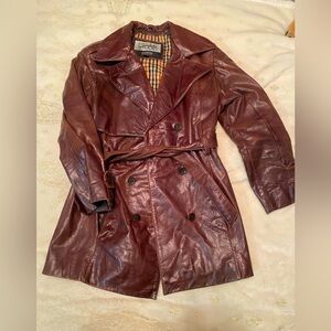 Vintage Double Breasted Leather Coat by Pelle Studio for Wilson Leather